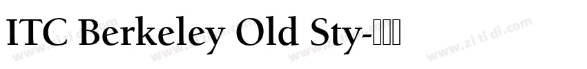 ITC Berkeley Old Sty字体转换